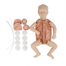 17inch Silicone Vinyl Reborn Baby Cloth Body Doll DIY Soft Realistic Doll Unpainted Unfinished Doll Parts DIY Blank Doll Kit 2024 - buy cheap