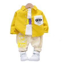 Spring Autumn Infant Cartoon Shirt Pants Kids Toddler Casual Clothing Baby Boys Girls Letter Clothes Children Cotton Tracksuits 2024 - buy cheap