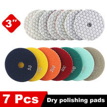 Free shipping diamond dry 3 inch polishing pads 80mm dry grinding for granite marble countertop 2024 - buy cheap
