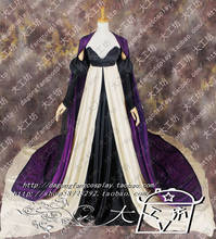 Queen Nihe Renee Cosplay Costume long tail dress with purple cloak 11 2024 - buy cheap