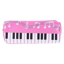 Music Notes Piano Keyboard Pencil Case Large Capacity Pen Bags Stationery Office 2024 - buy cheap