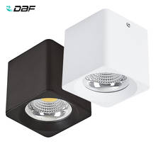 DBF-luz descendente cuadrada montada en superficie, blanca/negra, de alta potencia, punto de techo de 10W, 20W, 30W, 3000K/4000K/6000K, CA de 110V, 220V 2024 - compra barato