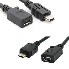 Мини-USB штекер для Micro USB B гнездо кабель для зарядки и передачи данных адаптер конвертер кабель для зарядки и передачи данных 2024 - купить недорого