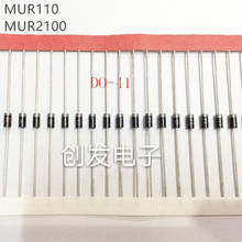 20PCS Fast Recovery Diode  MUR110 MUR2100 DO-41 Rectifying Diode 2024 - buy cheap