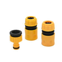 1/2 inch hose quick connector kit garden 16mm Car wash water gun hose water stop connector with female thread 1/2 3/4 1set 2024 - buy cheap