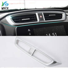 High Quality ABS chrome Middle Air Vent Outlet Panel Cover Trim Frame Accessory Fit For Honda CRV CR V 2017 2018 2019 2024 - buy cheap