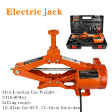 Portable Car Jack 3 Ton 12V Electric Lift Jack Car Lift Scissor Lift 2024 - buy cheap