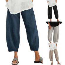 Pantalones bombachos informales de lino y algodón para mujer, pantalón holgado de estilo chino, ropa Harajuku, para correr, verano, 2020 2024 - compra barato