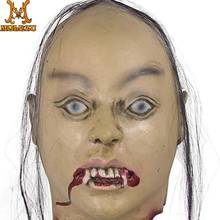 Molezu Cut Off Head Prop Halloween Scary Realistic Hanging Severed Bloody Head with Wig Costume Latex Decorations 2024 - buy cheap