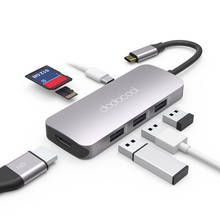 Dodocool-concentrador de USB-C con USB tipo C, 7 en 1, 4K, salida HD, USB 3,0, SD/TF, para MacBook Pro, Huawei, Matebook 2024 - compra barato