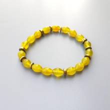 Lii Ji 7x10 мм браслет из лимонного нефрита овальные бусины гематит для женщин и мужчин унисекс подарок Прямая поставка 2024 - купить недорого