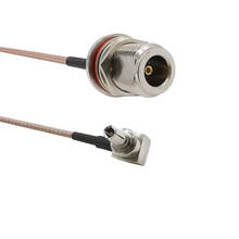 1Pcs Right Angle CRC9 Male Plug to N Female Jack Bulkhead Nut Connector RG316 RF Coaxial Jumper Pigtail Cable 10CM-50CM 2024 - buy cheap