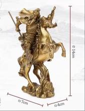 Chinese Ancient Hero Guan Gong Guan Yu ride on horse * bronze statue 2024 - buy cheap