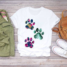 2020 verão abacaxi pata do cão animal de estimação bonito impressão frutas camisa das senhoras camisetas das mulheres camiseta t gráfico feminino 2024 - compre barato