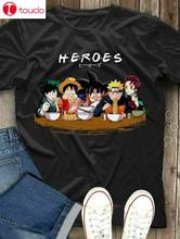 Heroes Anime Manga Goku, Luffy, , Deku, Tanjirou Gift T-Shirt 2024 - buy cheap