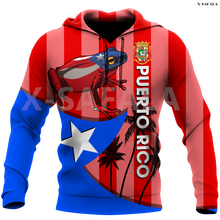 Puerto Rico Caribbean Frog Tattoo Pattern 3D Over Printed Hoodie Man Women Unisex Outwear Zipper Pullover Sweatshirt Casual 2024 - buy cheap