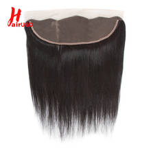 Hairugo cabelo reto brasileiro laço frontal 13x4 frente do laço 100% do cabelo humano 130% densidade remy laço frontal pré arrancado 2024 - compre barato