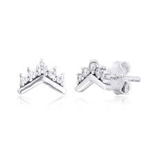 Tiara Wishbone Stud Earrings 925 Sterling Silver Jewelry For Woman Make up Fashion Female Earrings Party Jewelry 2024 - buy cheap
