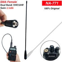 Baofeng Walkie Talkie Gain Antenna NA-771 Dual Band Two-way Radio Booster Antenna VHF/UHF SMA-Female for Baofeng UV-5R BF-888S 2024 - buy cheap