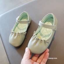 Туфли для девочек из искусственной кожи весна-осень детские однотонные туфли корейская версия туфли принцессы садовые туфли обувь для маленьких девочек 2024 - купить недорого