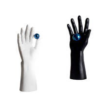 [Mgt] escultura moderna abstrata, modelo de bola azul e preta, branca, manual, em resina geométrica, estátua de leopardo, decoração, acessórios de ornamento artesanal 2024 - compre barato