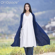 OriGoods Women Kimono Style Long Blouse 2022 Spring Summer New Chinese Style Long Shirt Loose Casual Vintage Kimono Tops B172 2024 - buy cheap