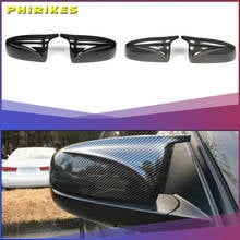 A Pair Real Carbon Fiber/ABS Mirror Cover X5 X6 Car Side Rearview Mirror Cap Cover Replacement For BMW X5 X6 E70 E71 2007-2013 2024 - buy cheap