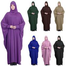 Vestido muçulmano abaya com capuz, vestido feminino de eid oração kaftan bullet folgado islâmico ramadã thobe vestido árabe capa completa burka niqab 2024 - compre barato