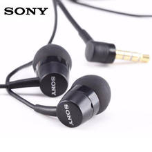 Sony mh750 fones de ouvido estéreo 3.5mm com fio fone esporte fones alta fidelidade handsfree com microfone para smartphones música jogos 2024 - compre barato
