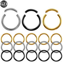 Wholesale G23 Titanium Segment Hinged Rings 16G Septum Nose Clicker Piercing Nose Lip Earrings Helix Nose Piercing Body Jewelry 2024 - buy cheap