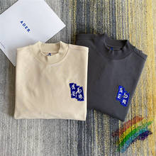 Ader error crewneck masculino feminino azul ader bordado caixa logotipo adererror sweatshirts materiais pesados pullovers 2024 - compre barato