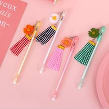 free shipping 30pcs Little Daisy Pendant Gel Pen Black 0.5mm Student Stationery School Writing Supplies 2024 - buy cheap