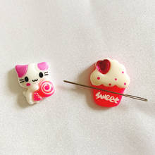 Lovely Cat Ice Cream Needle Minder Magnetic for Embroidery, Cross Stitch Pin Holder 2024 - buy cheap