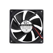 Ventilador de refrigeración de doble bola, 24V, 92mm, 90mm, 9cm, 92x92x25mm, 0.20A, 3000RPM, PC, sin escobillas, 2 uds. 2024 - compra barato