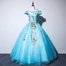 Vestido nobre de luxo, veste quinceañera, vintage, com ombro de fora, baile, formal, bordado de alta qualidade 2024 - compre barato