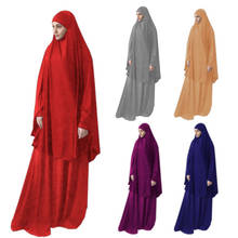 Conjunto de roupa de oração muçulmano formal, vestuário feminino hijab, vestuário islâmico, eid turco namázio, longo conjunto de oração musulman ken abaya 2024 - compre barato