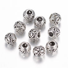 10pcs Rondelle Hollow Alloy European Beads Large Hole Beads for Jewelry Making DIY Bracelet Necklace Accessories Findings 2024 - buy cheap