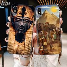 Funda negra suave para iPhone, carcasa de teléfono con diseño Nefertiti, Anubis, Ankh, para modelos 12 Pro Max Mini, 11 Pro, XS Max, X, XR, 6S, 6, 7, 8 Plus, 5S 2024 - compra barato