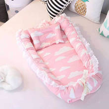 Новорожденный ребенок Портативный кроватки, детская кроватка защита дорожная кровать для новорожденных платье для малышки с принтом "гнездо складывающийся стирающийся матрасик 2 шт./компл. BXX025 2024 - купить недорого