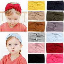 Kids Girl Baby Headband Toddler Lace Cross Hair Band Accessories Headwear Solid Color Children Girl Headwear 2024 - buy cheap