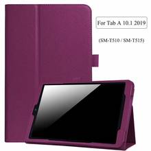 Flip Case For Samsung Galaxy Tab A 10.1 2019 Release only SM-T510 SM-T515 Cover PU Leather Smart Folio Auto Sleep Wake up Cover 2024 - buy cheap