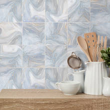 Funlife®Pegatina de pared de mármol blanco nacarado, fácil de limpiar, impermeable, bricolaje, para baño, cocina, antisalpicaduras 2024 - compra barato
