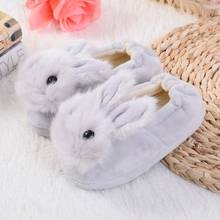 Children Slippers For Girls Warm Plush Cartoon Rabbits Kids Winter Slippers Boys Home Slippers Baby Bedroom Floor Shoes 2024 - buy cheap