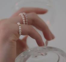 Joyería de perlas únicas, joyería fina hecha a mano, un anillo de 2-4mm de perlas de agua dulce, tamaño de regalo 5-12 2024 - compra barato