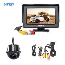 DIYKIT проводной 4,3-дюймовый HD ЖК-дисплей монитор заднего вида автомобильный монитор Мини Автомобильная камера заднего вида система заднего вида 2024 - купить недорого