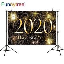 Funnytree photography studio photo background new Year firecracker Gold Shinny decoration photozone photocall vinyl photophone 2024 - buy cheap