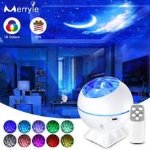 3D Projector Moon Lamp Led Ocean Galaxy Sky Night Light Remote Control RGB Stage Lights for Home Party Christmas Child Baby Gift 2024 - buy cheap