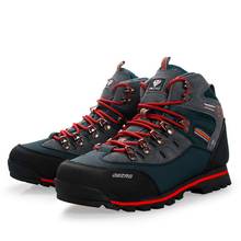 Men Hiking Shoes Waterproof Leather Shoes Climbing & Fishing Boots New Outdoor Sports Trainers High Top Winter Trekking Sneakers 2024 - buy cheap