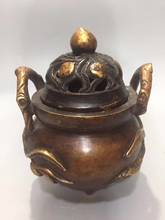 Collection Pure Copper Carving Fairy Peach Longevity Peach Incense Burner Censer Buddhist Supplies Geomantic Decorations 2024 - buy cheap