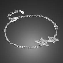 Elegant Fashion 100% 925 Sterling Silver Bracelets For Women Shining Stars Chain & Link Bracelets Girl Jewelry Gift 2024 - buy cheap